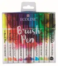 BRUSHPEN TALENS ECOLINE ASS 10ST