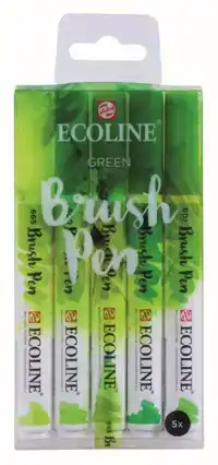 BRUSHPEN TALENS ECOLINE SET-GROEN ASS