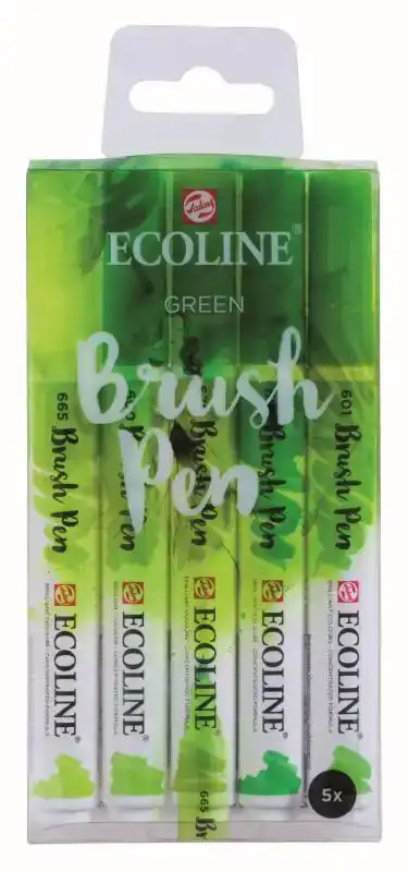 BRUSHPEN TALENS ECOLINE SET 5 STUKS