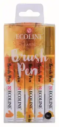 BRUSHPEN TALENS ECOLINE SET 5 STUKS