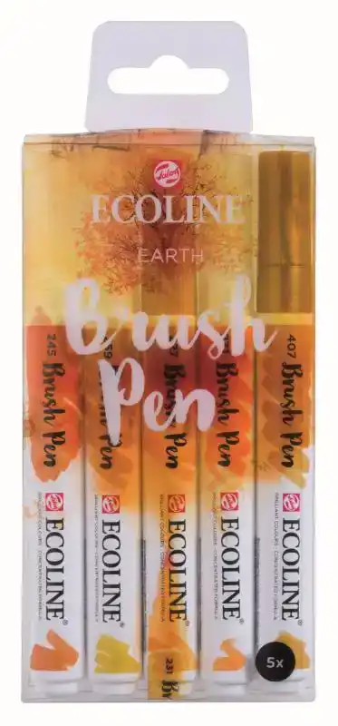 BRUSHPEN TALENS ECOLINE SET 5 STUKS