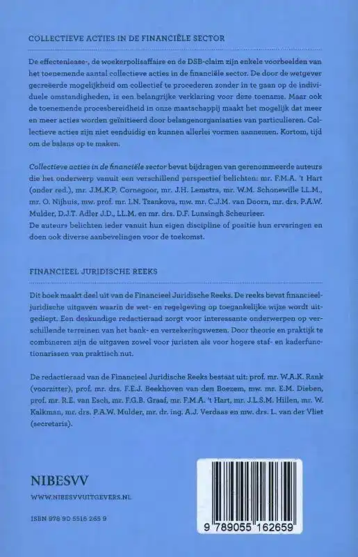 COLLECTIEVE ACTIES IN DE FINANCIELE SECTOR