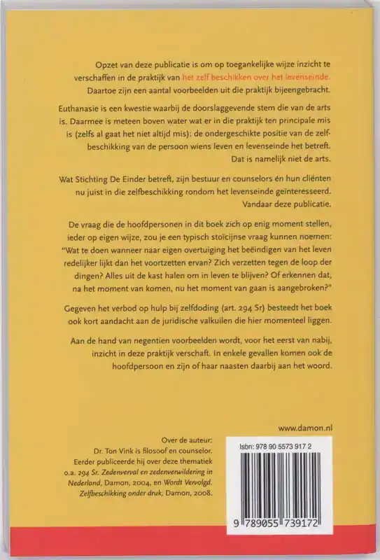 ZELF OVER HET LEVENSEINDE BESCHIKKEN