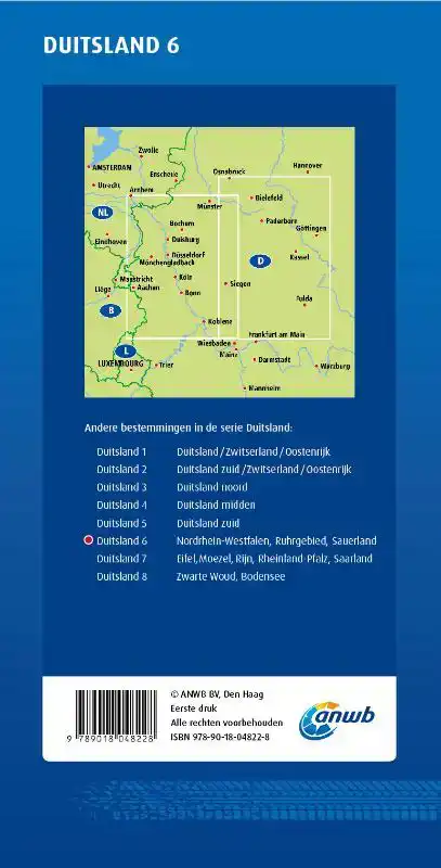 ANWB*WEGENKAART DUITSLAND 6. NORDRHEIN-WESTFALEN/RUHRGEBIED/