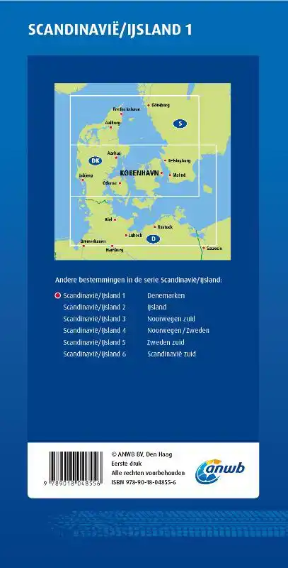 ANWB WEGENKAART SCANDINAVIE/IJSLAND 1. DENEMARKEN
