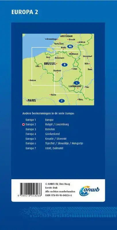 ANWB*WEGENKAART EUROPA 2. BELGIE/LUXEMBURG