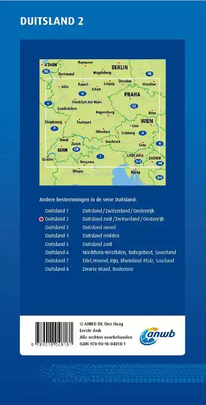 ANWB*WEGENKAART DUITSLAND 2. DUITSLAND-ZUID/ZWITSERLAND/OOST