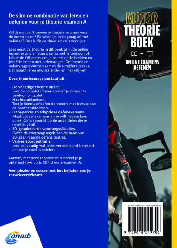 MOTOR - THEORIEBOEK+ONLINE EXAMENS OEFENEN RIJBEWIJS A