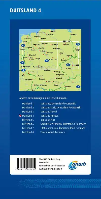 ANWB WEGENKAART 4.DUITSLAND MIDDEN