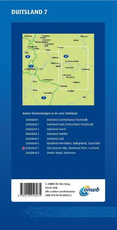 ANWB*WEGENKAART DUITSLAND 7. EIFEL/MOEZEL/RIJN/RHEINLAND-PFA