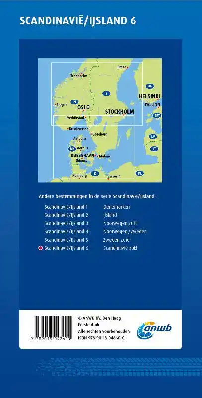 ANWB*WEGENKAART SCANDINAVIE/IJSLAND 6. SCANDINAVIE-ZUID