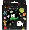 KLEIN WIT VISJE STICKERSET