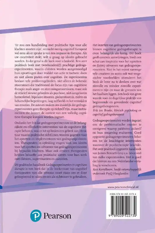GEDRAGSEXPERIMENTEN IN COGNITIEVE THERAPIE