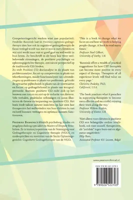 POSITIEVE COGNITIEVE GEDRAGSTHERAPIE