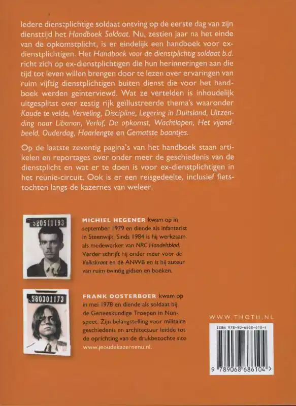 HANDBOEK VOOR DE DIENSTPLICHTIG SOLDAAT B.D.