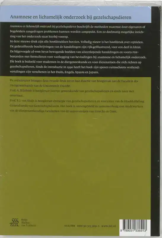 ANAMNESE LICHAMELIJK ONDERZOEK GEZELSCHAPSDIEREN