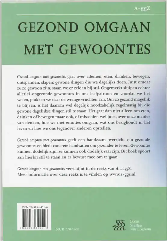 GEZOND OMGAAN MET GEWOONTES