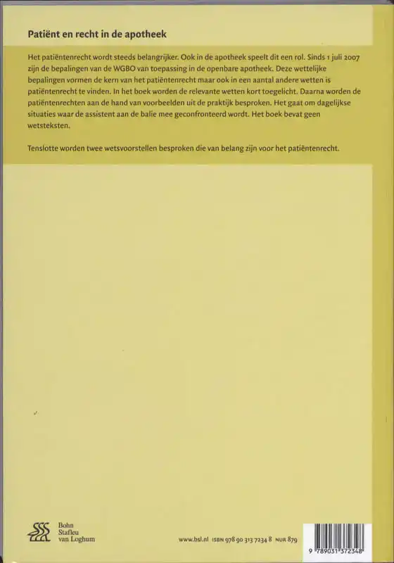 PATIENT EN RECHT IN DE APOTHEEK