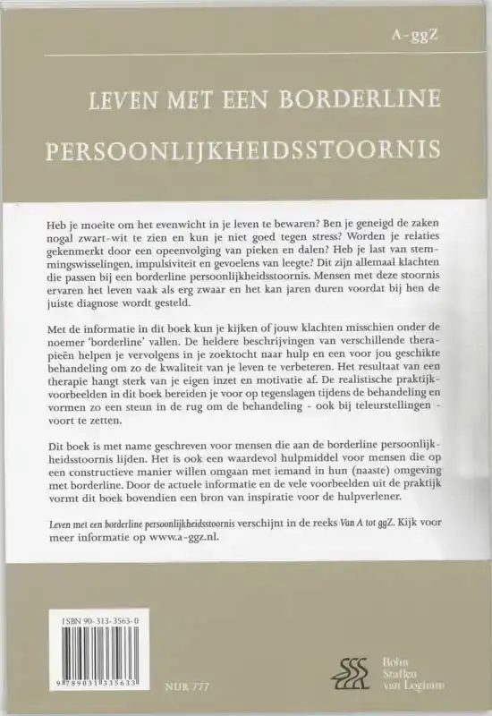 LEVEN MET EEN BORDERLINE PERSOONLIJKHEIDSSTOORNIS