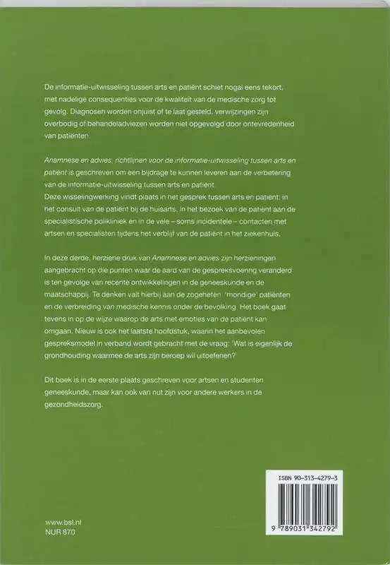 ANAMNESE EN ADVIES