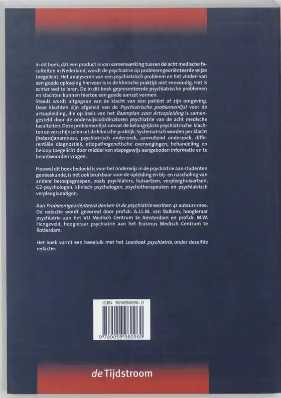 PROBLEEMGEORIENTEERD DENKEN IN DE PSYCHIATRIE