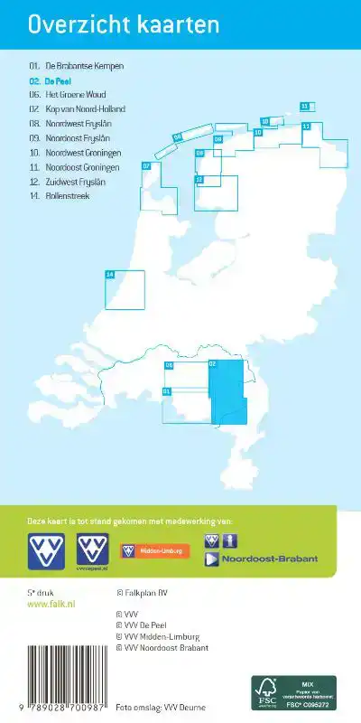 FALK VVV WANDELKAART 02 DE PEEL