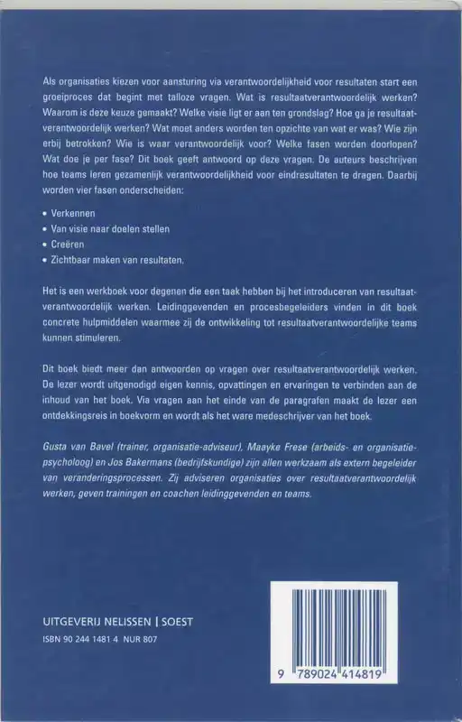 GROEIEN NAAR RESULTAATVERANTWOORDELIJK WERKEN IN DE NON-PROF