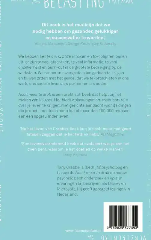 NOOIT MEER TE DRUK