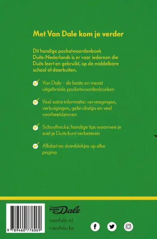 VAN DALE POCKETWOORDENBOEK DUITS-NEDERLANDS