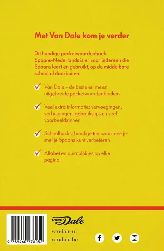 VAN DALE POCKETWOORDENBOEK SPAANS-NEDERLANDS