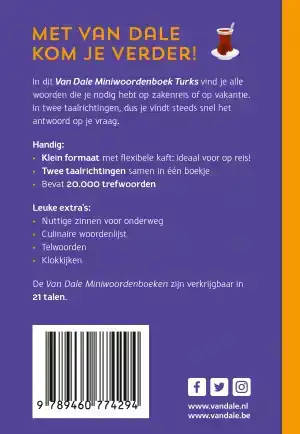 VAN DALE MINIWOORDENBOEK TURKS