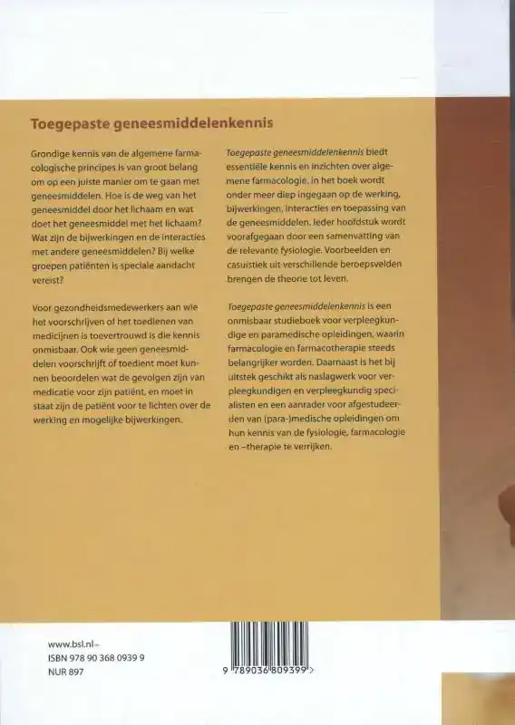 TOEGEPASTE GENEESMIDDELENKENNIS