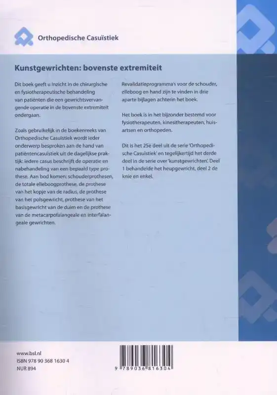 KUNSTGEWRICHTEN: BOVENSTE EXTREMITEIT