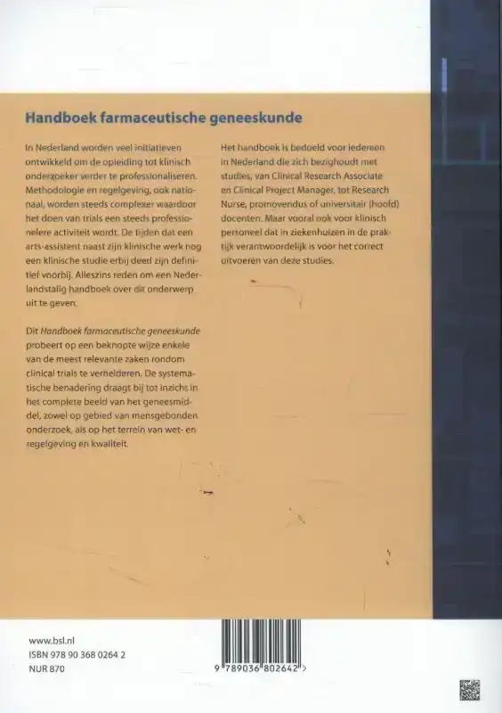 HANDBOEK FARMACEUTISCHE GENEESKUNDE