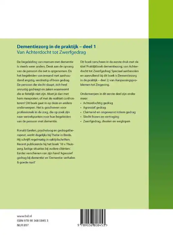 DEMENTIEZORG IN DE PRAKTIJK