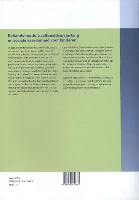 BEHANDELMODULE ZELFBEELDVERSTERKING EN SOCIALE VAARDIGHEDEN