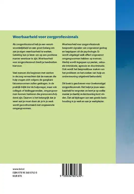 WEERBAARHEID VOOR ZORGPROFESSIONALS