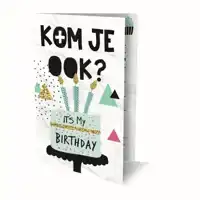 UITNODIGING CAKE 13.5X9CM