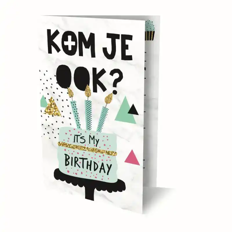 UITNODIGING CAKE 13.5X9CM