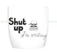 BLOSSOM MUGS 6 X SHUT UP, I?M WRITING