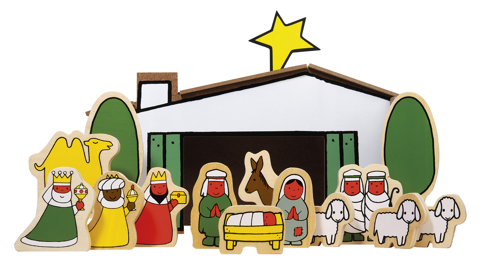 HOUTEN KERSTSTAL DICK BRUNA