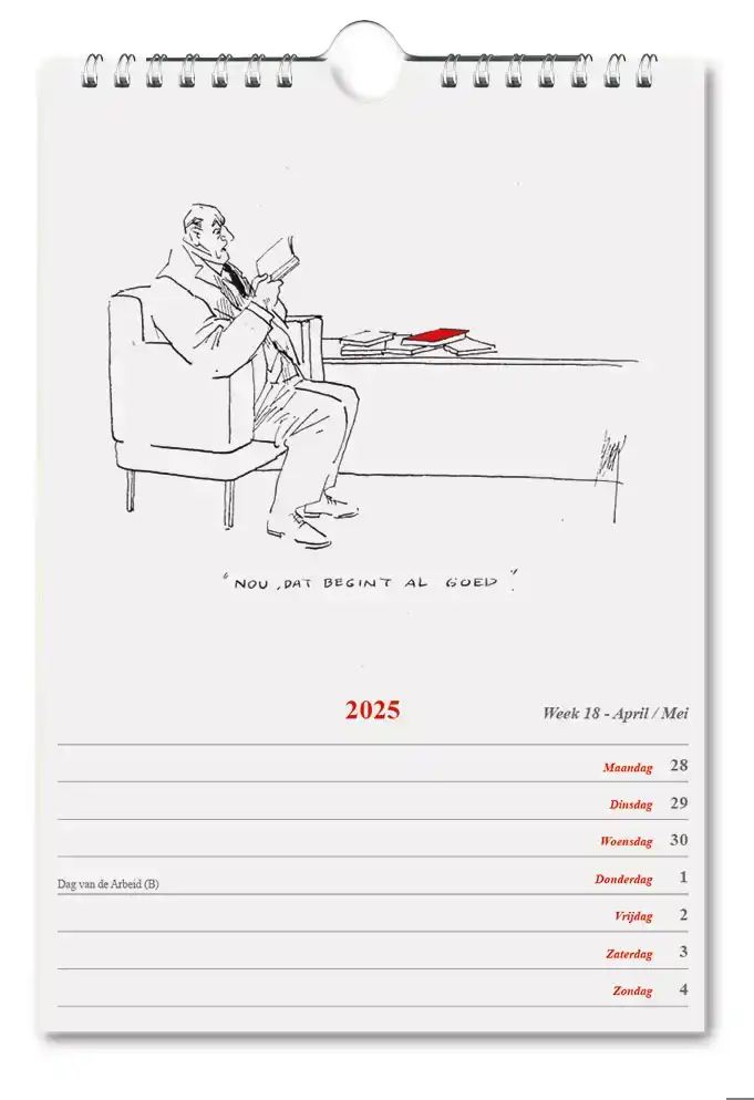 PETER VAN STRAATEN WEEKKALENDER 2025