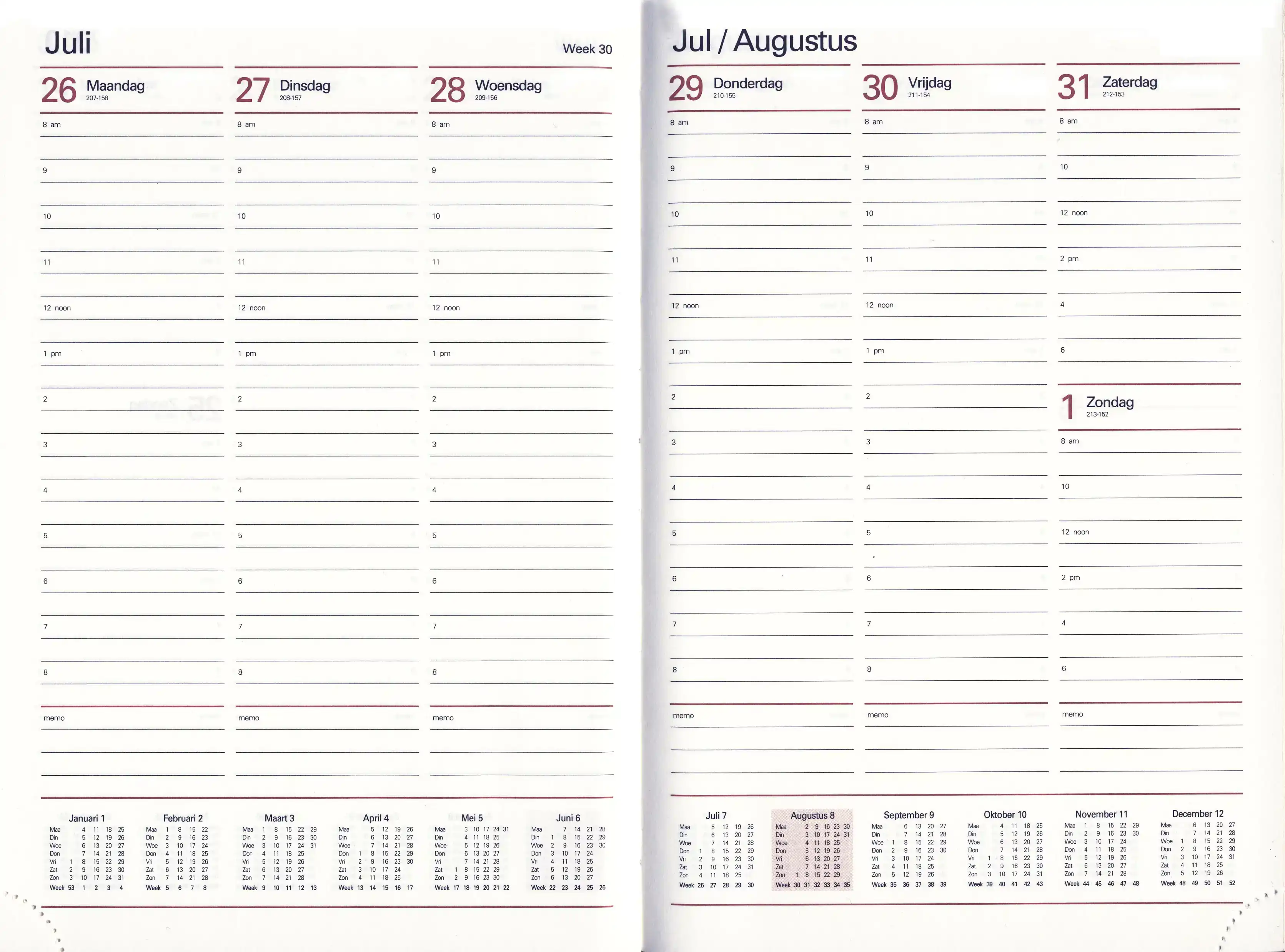 COMBI AGENDA A5 WEEK 2025-2026
