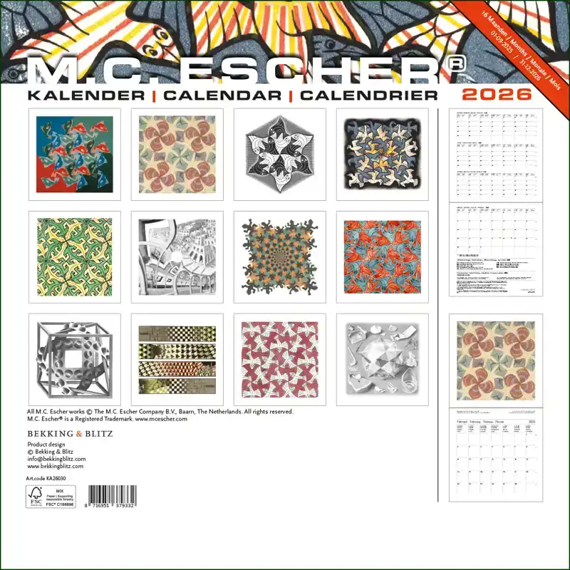M.C. ESCHER MAANDKALENDER 2026