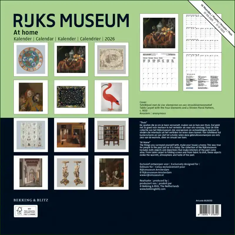 RIJKSMUSEUM MAANDKALENDER 2026