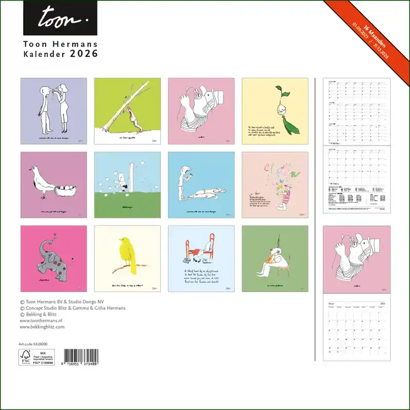 TOON HERMANS MAANDKALENDER 2026