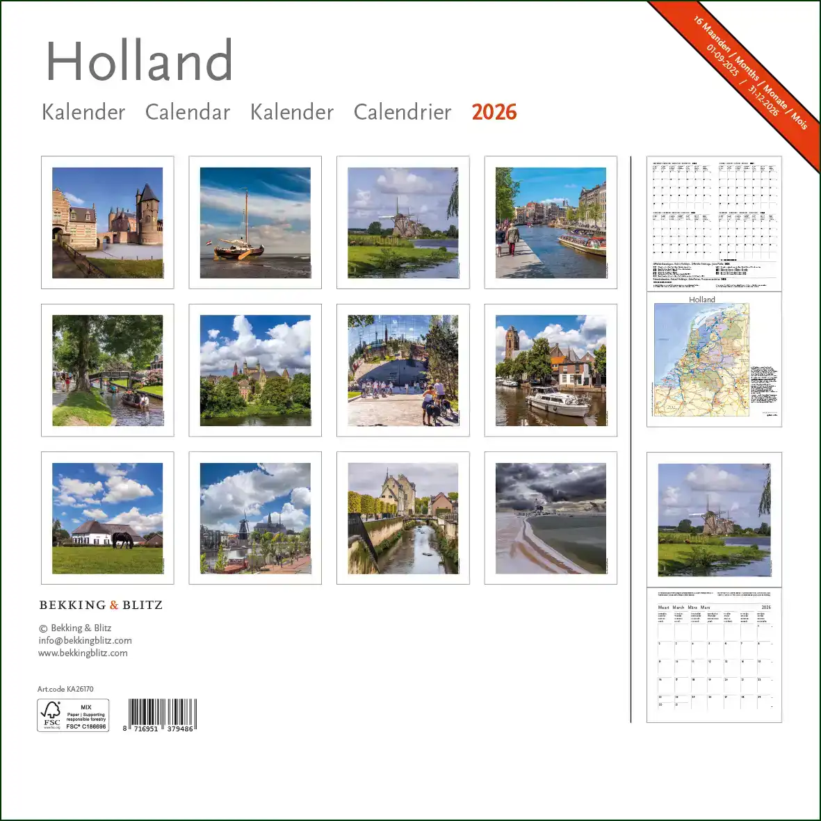 HOLLAND MAANDKALENDER 2026