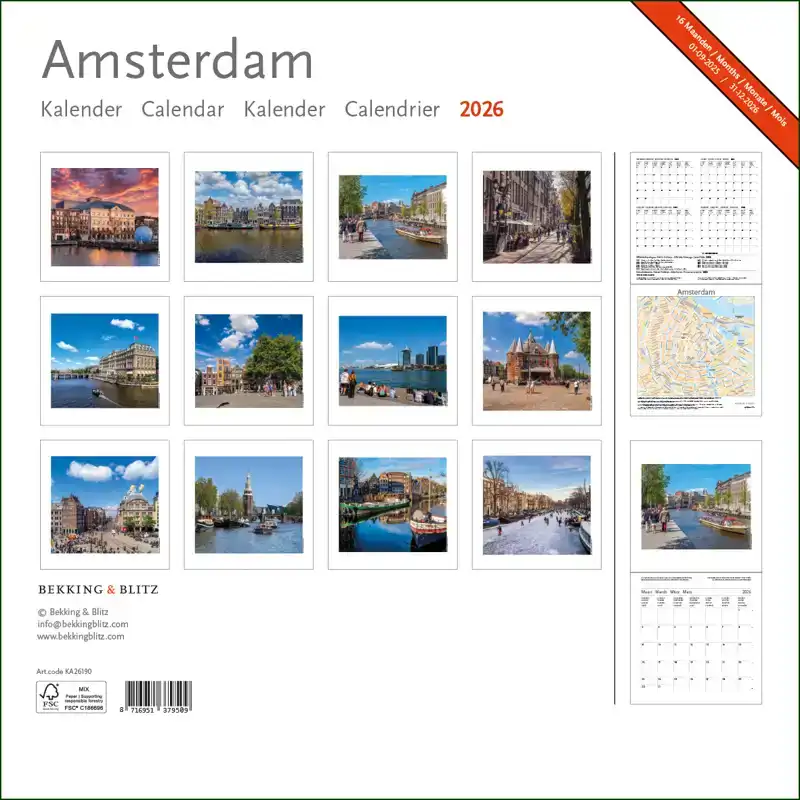 AMSTERDAM MAANDKALENDER 2026
