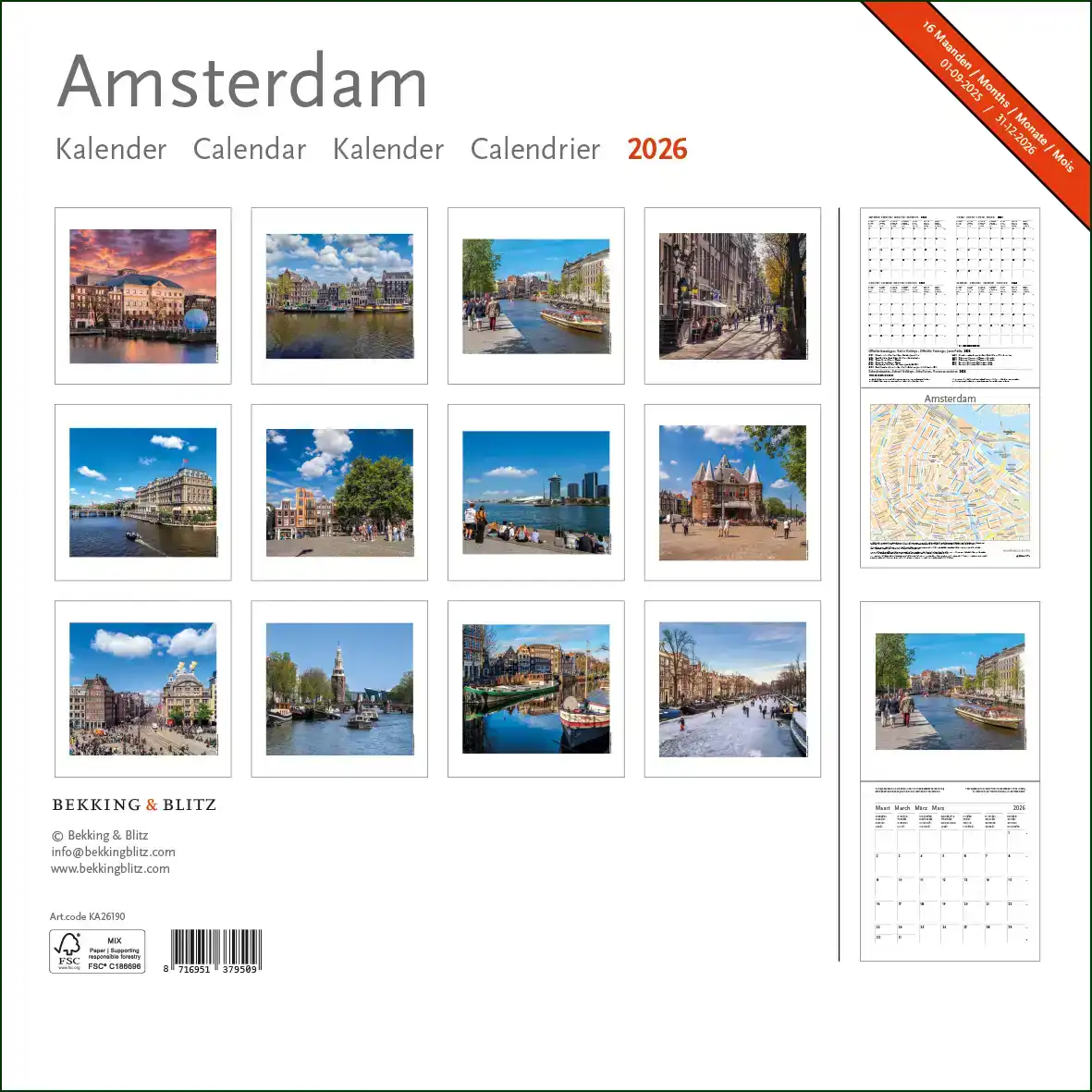 AMSTERDAM MAANDKALENDER 2026
