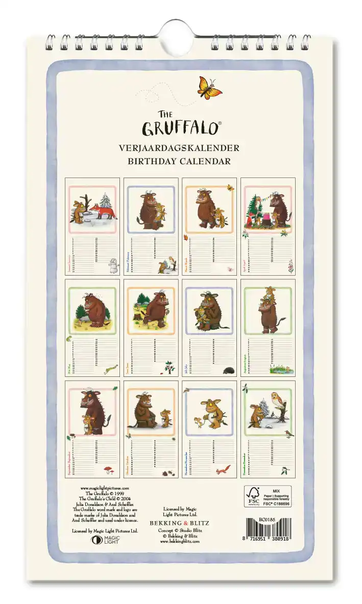 VERJAARDAGSKALENDER: THE GRUFFALO, JULIA DONALDSON & AXEL SC